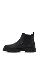 Men's Black Leather Chelsea Boot | Derimod