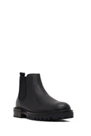 Men's Black Leather Chelsea Boot | Derimod