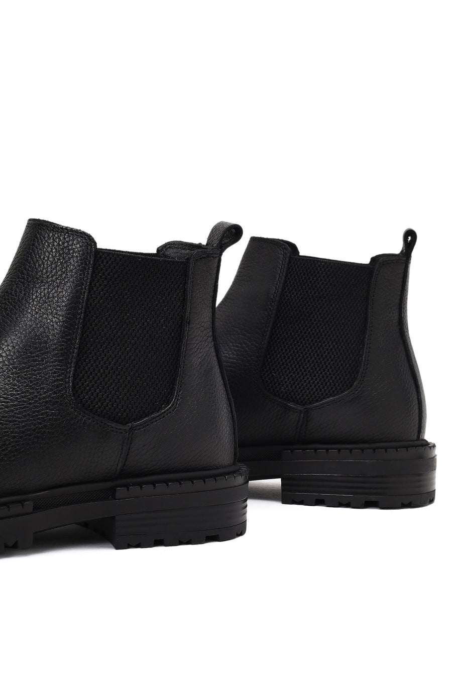 Erkek Siyah Deri Chelsea Bot