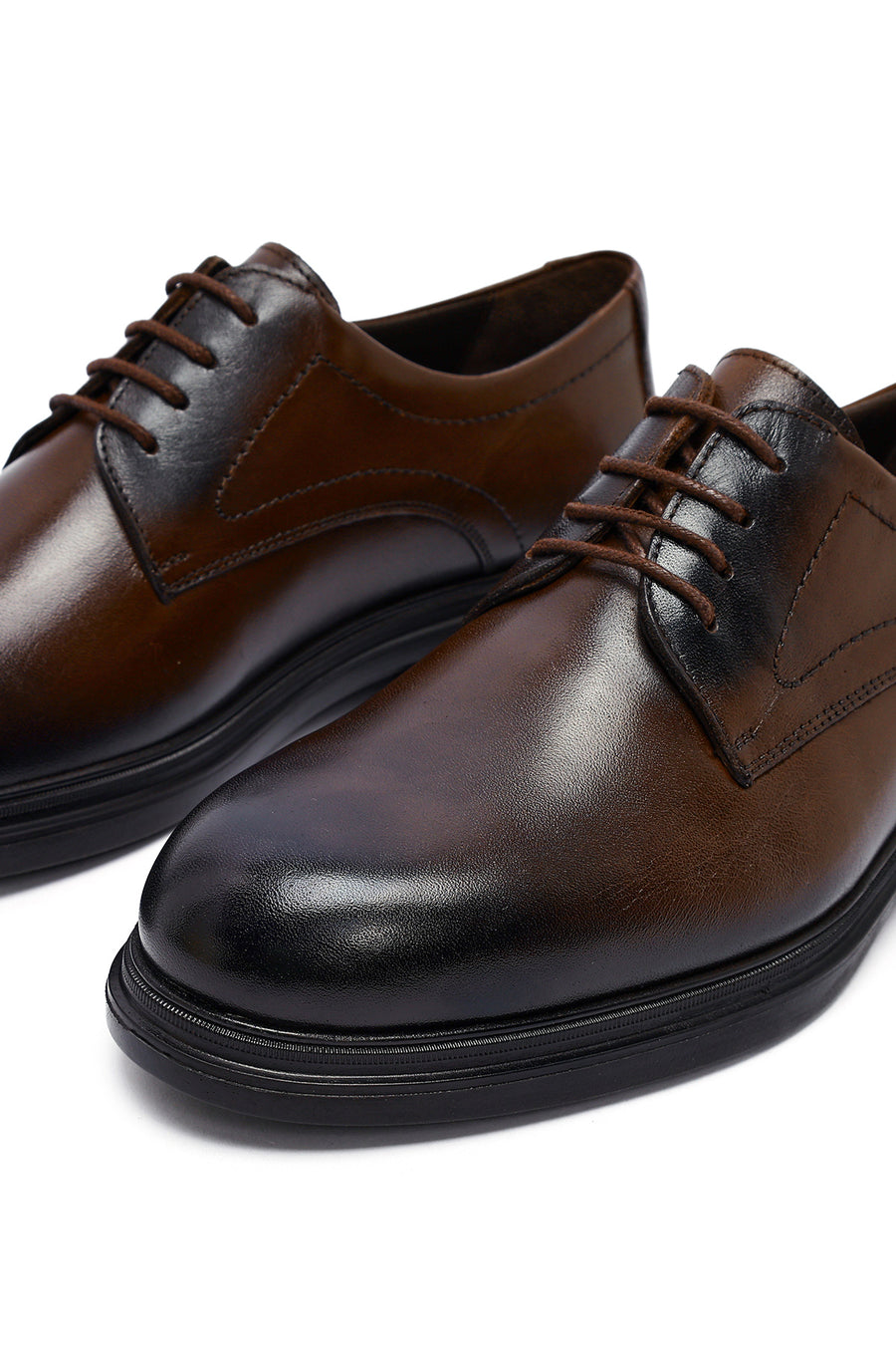 Men's Brown Lace Up Leather Casual Shoes