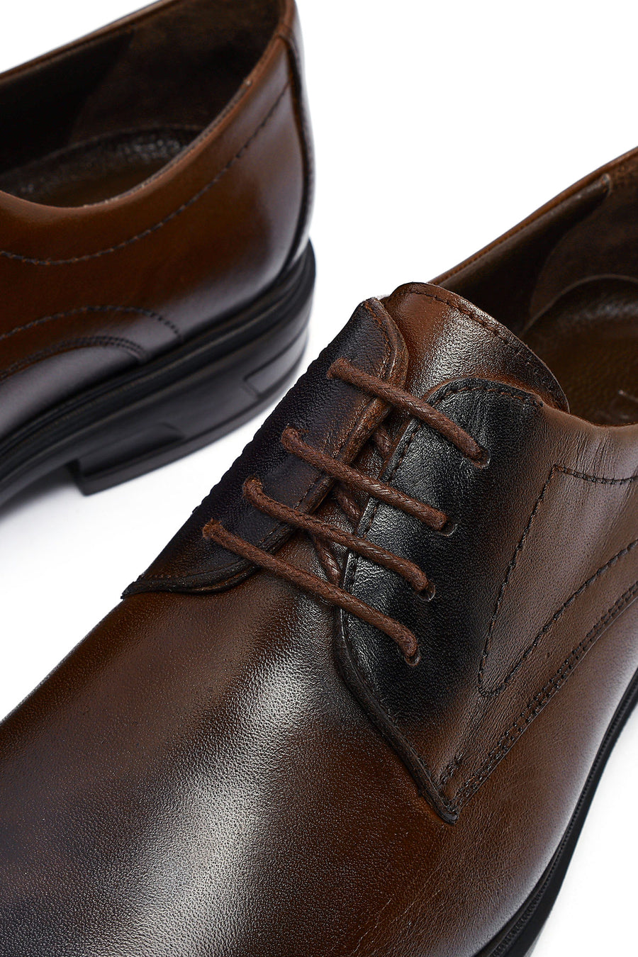 Men's Brown Lace Up Leather Casual Shoes