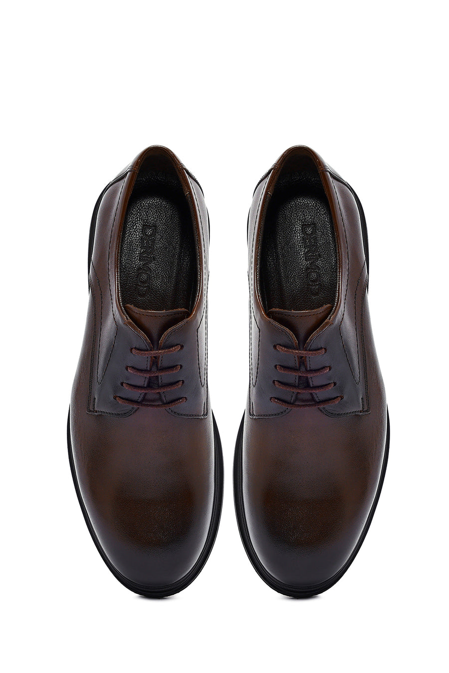 Men's Brown Lace Up Leather Casual Shoes