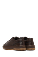 Men's Brown Lace-Up Thick-Soled Leather Sneaker | Derimod