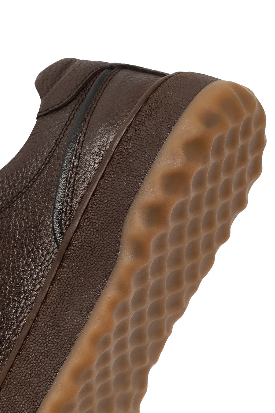 Erkek Kahverengi Bağcıklı Kalın Tabanlı Deri Sneaker