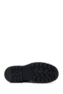 Erkek Siyah Bağcıklı Kalın Tabanlı Deri Casual Ayakkabı | Derimod