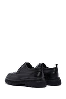 Erkek Siyah Bağcıklı Kalın Tabanlı Deri Casual Ayakkabı | Derimod