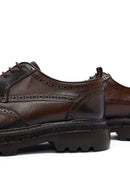Erkek Kahverengi Bağcıklı Kalın Tabanlı Deri Casual Ayakkabı | Derimod