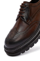 Erkek Kahverengi Bağcıklı Kalın Tabanlı Deri Casual Ayakkabı | Derimod