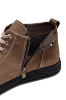 Erkek Bej Fermuarlı Nubuk Deri Spor Bot | Derimod