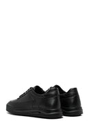 Men's Black Lace Up Leather Sneakers | Derimod