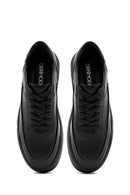 Men's Black Lace Up Leather Sneakers | Derimod