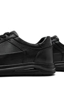 Men's Black Lace Up Leather Sneakers | Derimod
