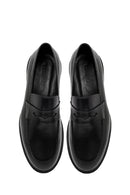 Male Black Leather Casual Loafers | Derimod