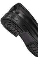 Male Black Leather Casual Loafers | Derimod