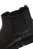 Men's Black Thick-Soled Leather Chelsea Boot | Derimod
