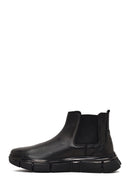 Men's Black Thick-Soled Leather Chelsea Boot | Derimod