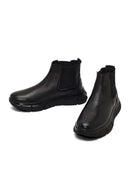 Men's Black Thick-Soled Leather Chelsea Boot | Derimod