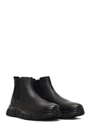 Men's Black Thick-Soled Leather Chelsea Boot | Derimod
