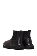 Men's Black Thick-Soled Leather Chelsea Boot | Derimod