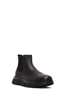 Men's Black Thick-Soled Leather Chelsea Boot | Derimod