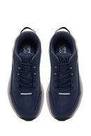 Derimod Studio Erkek Lacivert Bağcıklı Kalın Tabanlı Sneaker | Derimod