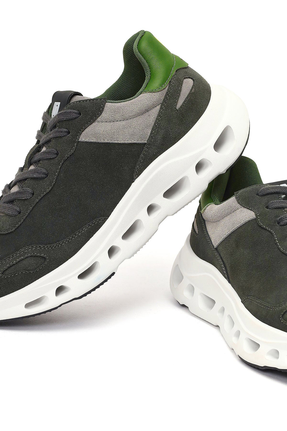 Derimod Studio Erkek Koyu Yeşil Bağcıklı Kalın Tabanlı Sneaker