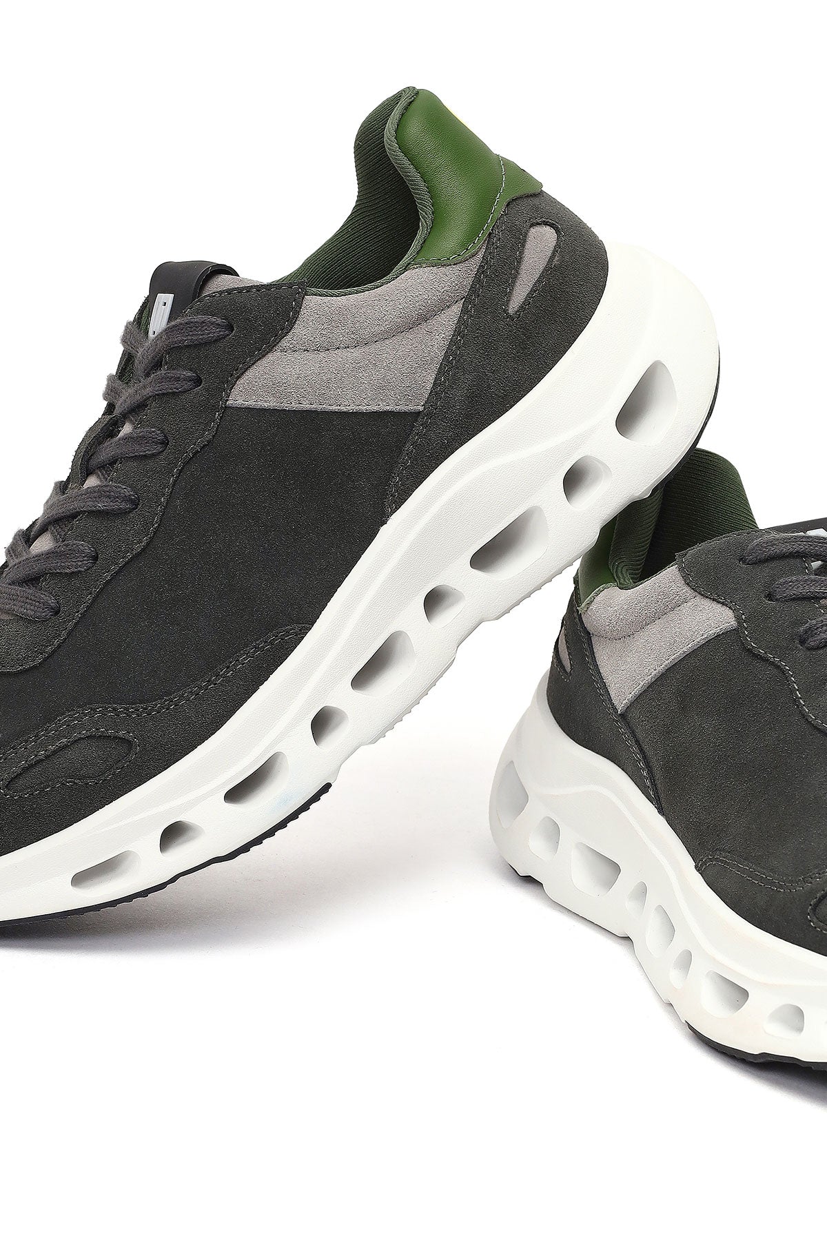 Derimod Studio Erkek Koyu Yeşil Bağcıklı Kalın Tabanlı Sneaker