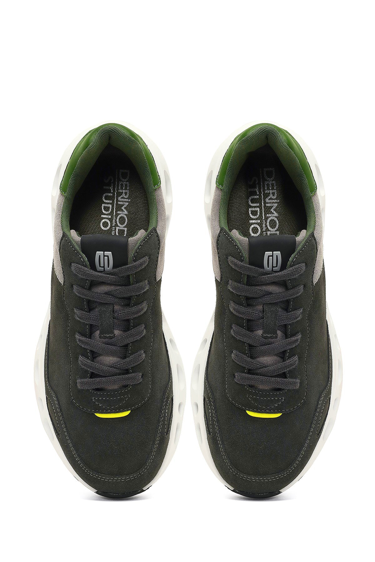 Derimod Studio Erkek Koyu Yeşil Bağcıklı Kalın Tabanlı Sneaker