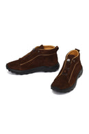 Erkek Kahverengi Bağcıklı Süet Deri Casual Bot | Derimod