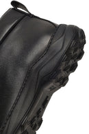 Erkek Siyah Bağcıklı Kalın Tabanlı Deri Casual Bot | Derimod