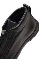 Erkek Siyah Bağcıklı Kalın Tabanlı Deri Casual Bot | Derimod