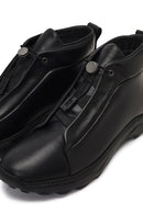 Erkek Siyah Bağcıklı Kalın Tabanlı Deri Casual Bot | Derimod