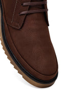 Men's Brown Zipper Nubuck Leather Casual Boot | Derimod
