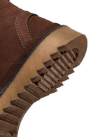 Men's Brown Zipper Nubuck Leather Casual Boot | Derimod