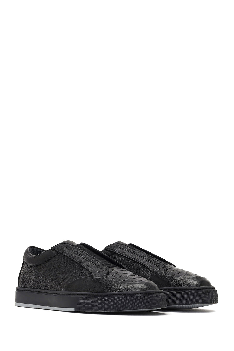 Men's Black Leather Sneaker