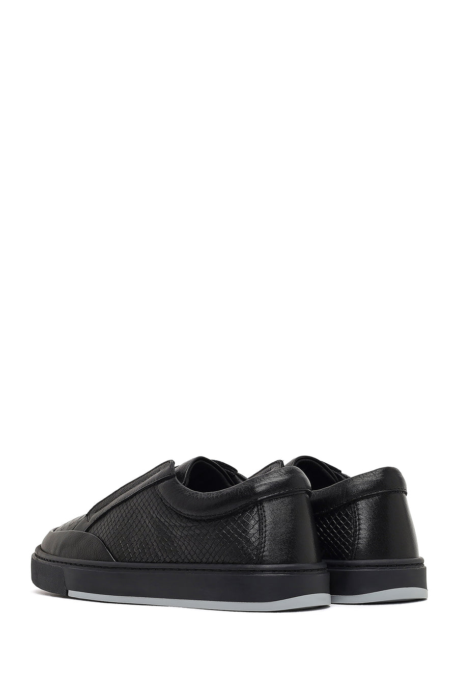 Men's Black Leather Sneaker