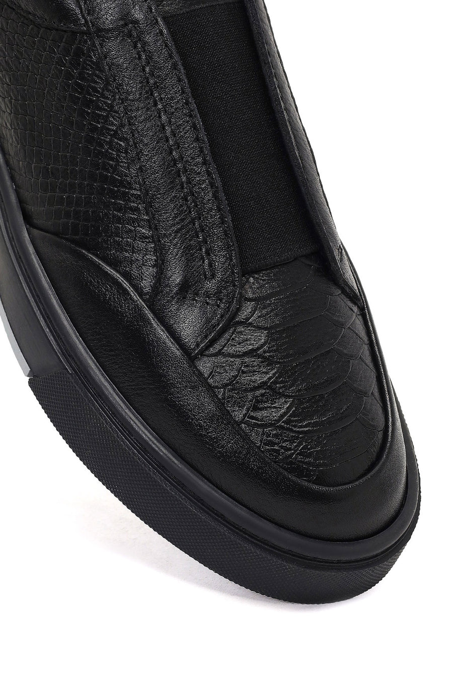 Men's Black Leather Sneaker