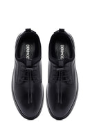 Erkek Siyah Bağcıklı Deri Casual Ayakkabı | Derimod