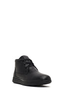 Men's Black Lace-Up Zipper Leather Casual Boot | Derimod