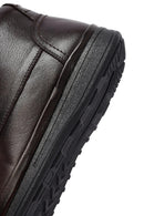 Erkek Kahverengi Bağcıklı Fermuarlı Deri Casual Bot | Derimod