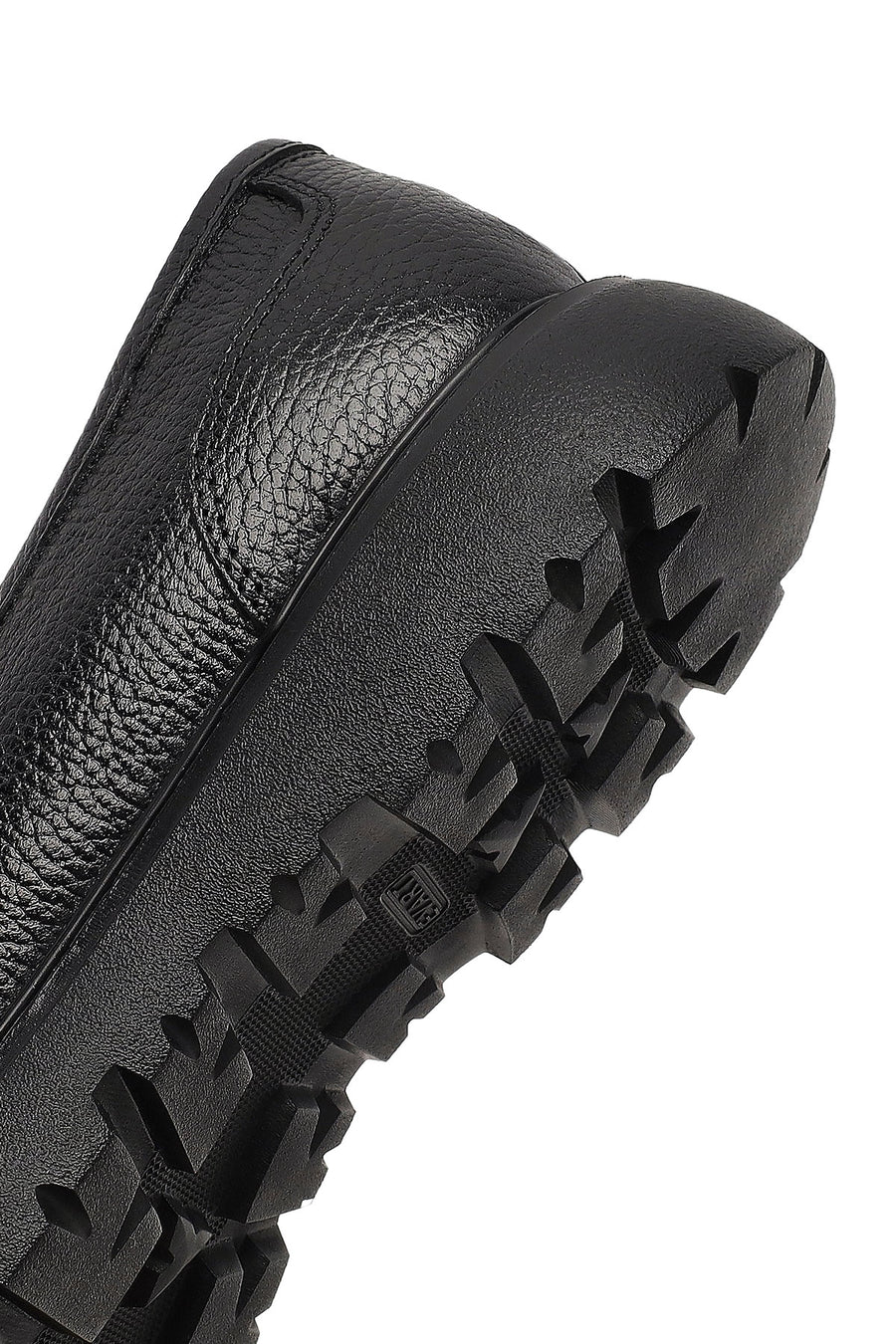 Men's Black Thick-Soled Leather Loafer