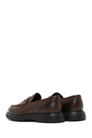 Men's Brown Thick Sole Leather Loafer | Derimod