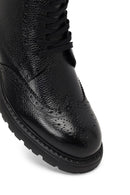 Erkek Siyah Fermuarlı Deri Bot | Derimod