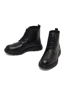 Erkek Siyah Fermuarlı Deri Bot | Derimod