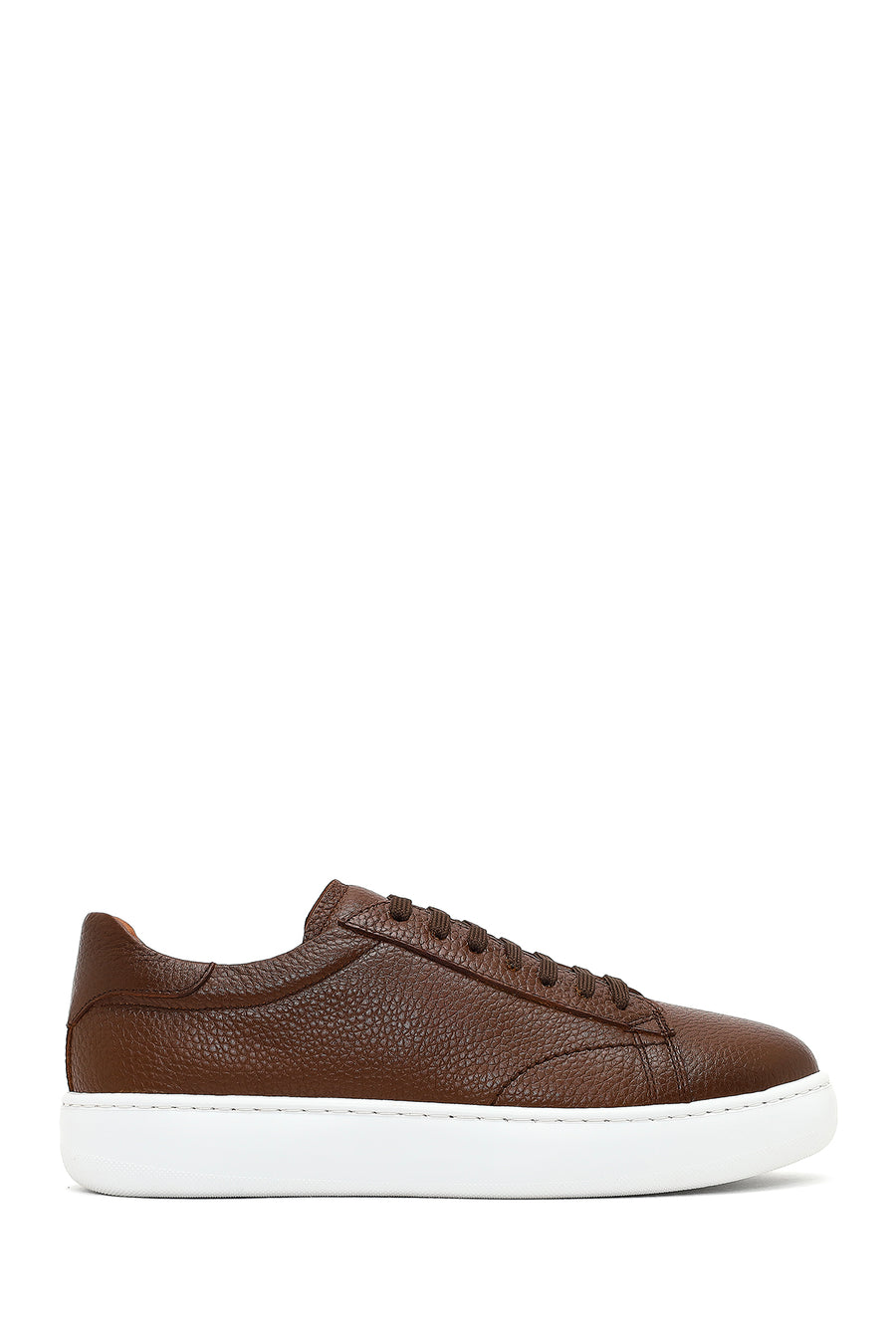 Erkek Taba Bağcıklı Kalın Tabanlı Deri Sneaker 25WFD8240FT | Derimod