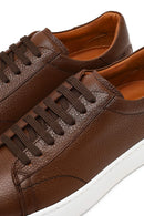Erkek Taba Bağcıklı Kalın Tabanlı Deri Sneaker | Derimod