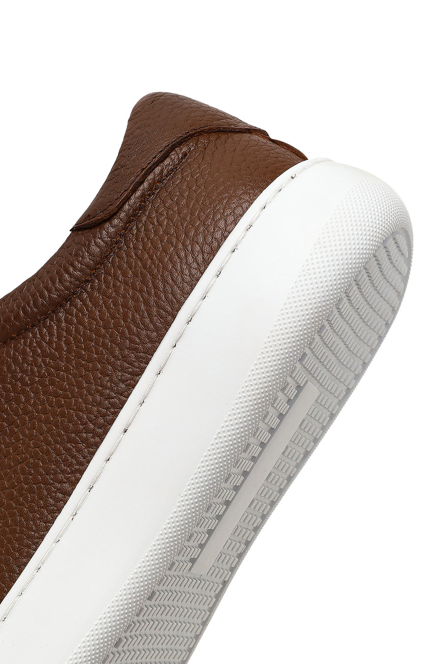 Erkek Taba Bağcıklı Kalın Tabanlı Deri Sneaker