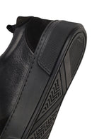 Erkek Siyah Bağcıklı Kalın Tabanlı Deri Sneaker | Derimod