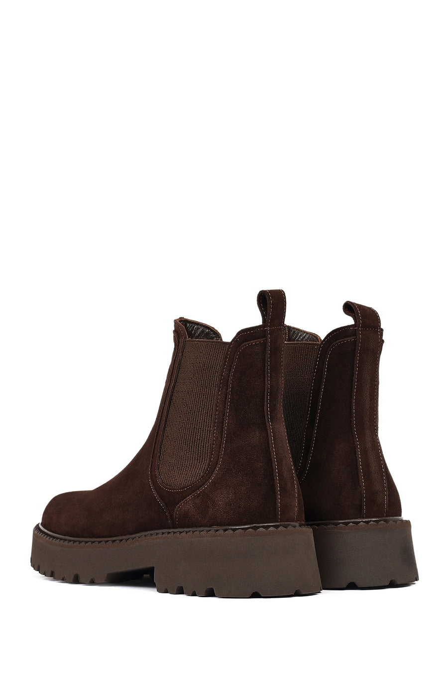 Men's Brown Suede Leather Chelsea Boots