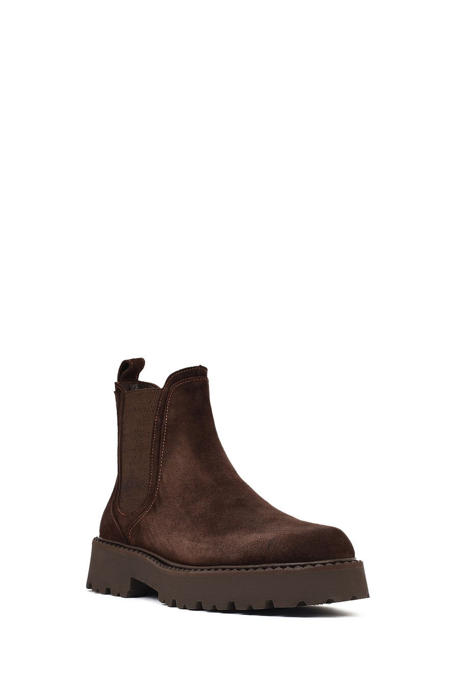 Men's Brown Suede Leather Chelsea Boots